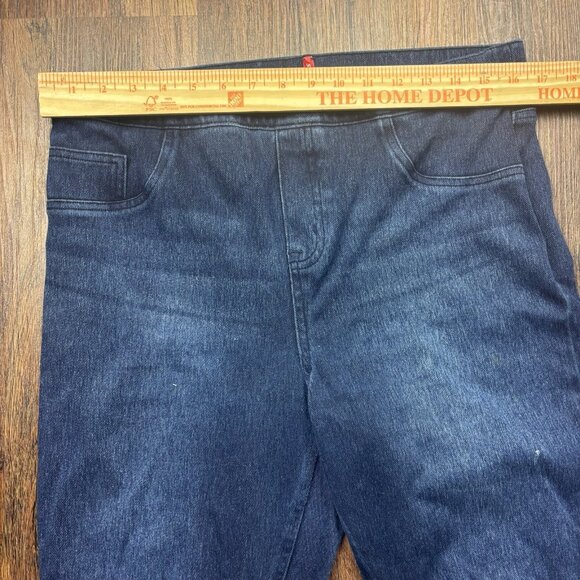 Spanx Pull On Skinny Jeans Distressed Dark Wash Women’s Size Size XL - Picture 6 of 10